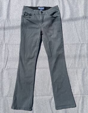 Democracy Ab Solution Womens Pants Size 6 Gray Green Stretch Straight Leg